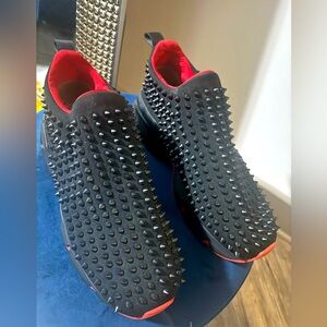 Authentic Christian Louboutin Spike Sock Sneakers Sz 41 Unisex Pair